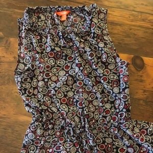 Joe Fresh Navy And Red Summer Dress